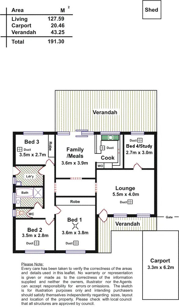 Floorplan of Homely house listing, 40 Federation Way, Andrews Farm SA