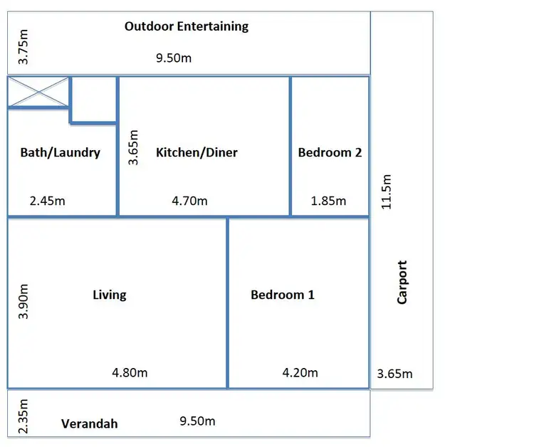 Floorplan of Homely house listing, 10 Fourth St, Loxton SA