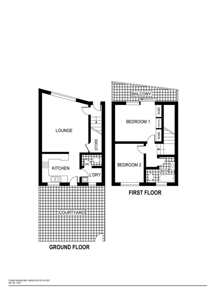 Floorplan of Homely townhouse listing, 1/22 Bungendore Rd, Queanbeyan NSW