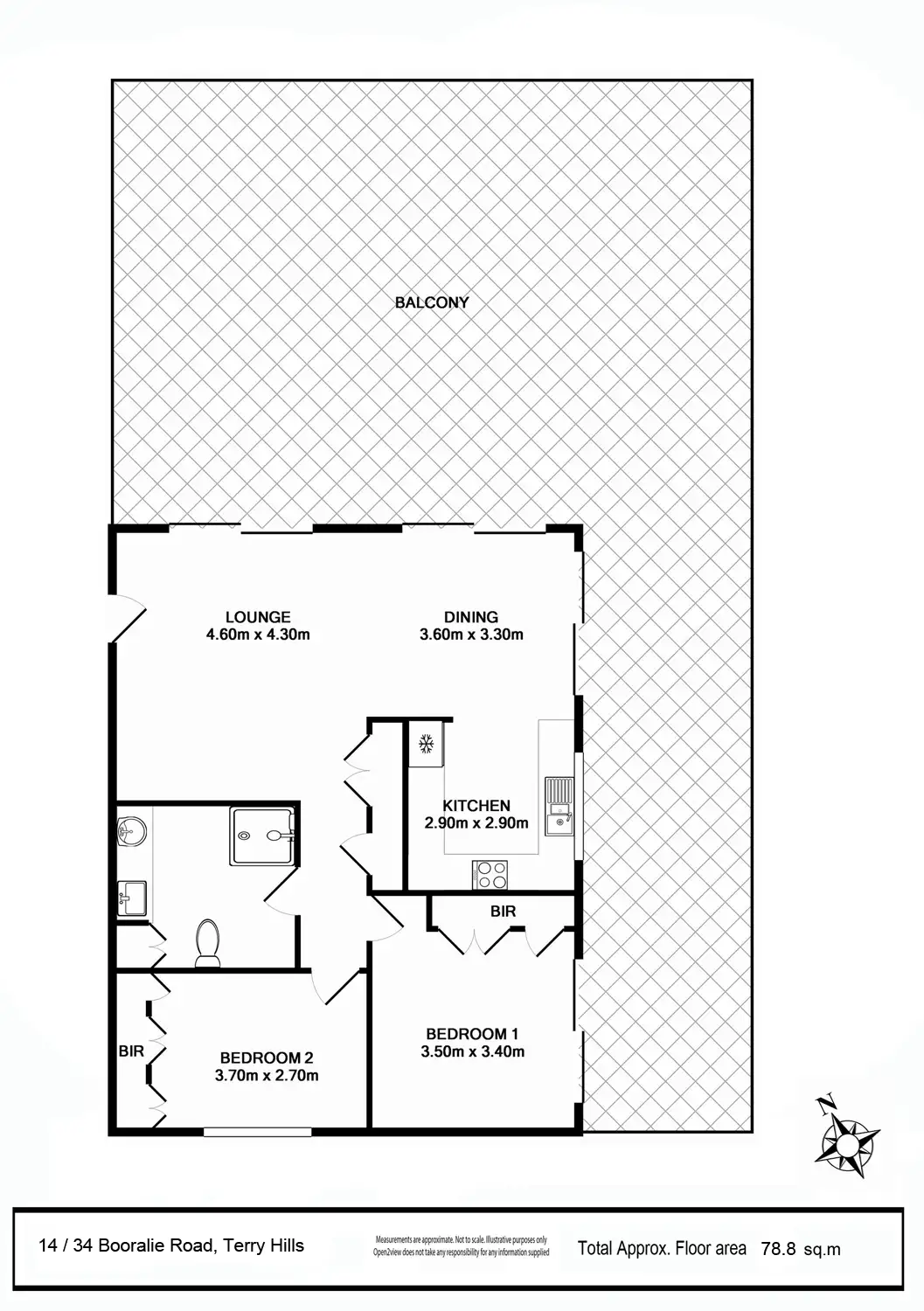 Floorplan of Homely unit listing, 14/34 Booralie Rd, Terrey Hills NSW