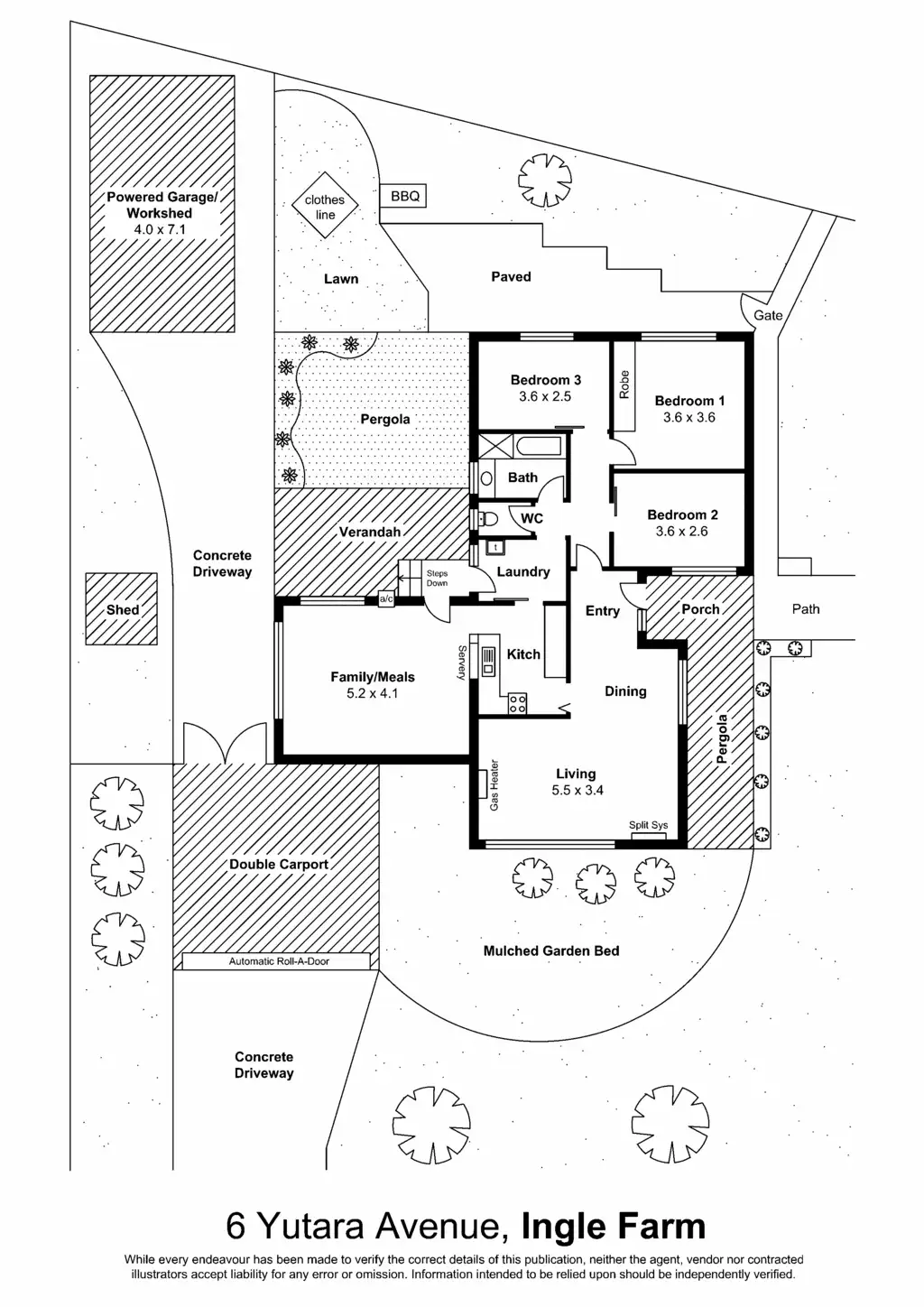 Floorplan of Homely house listing, 6 Yutara Ave, Ingle Farm SA