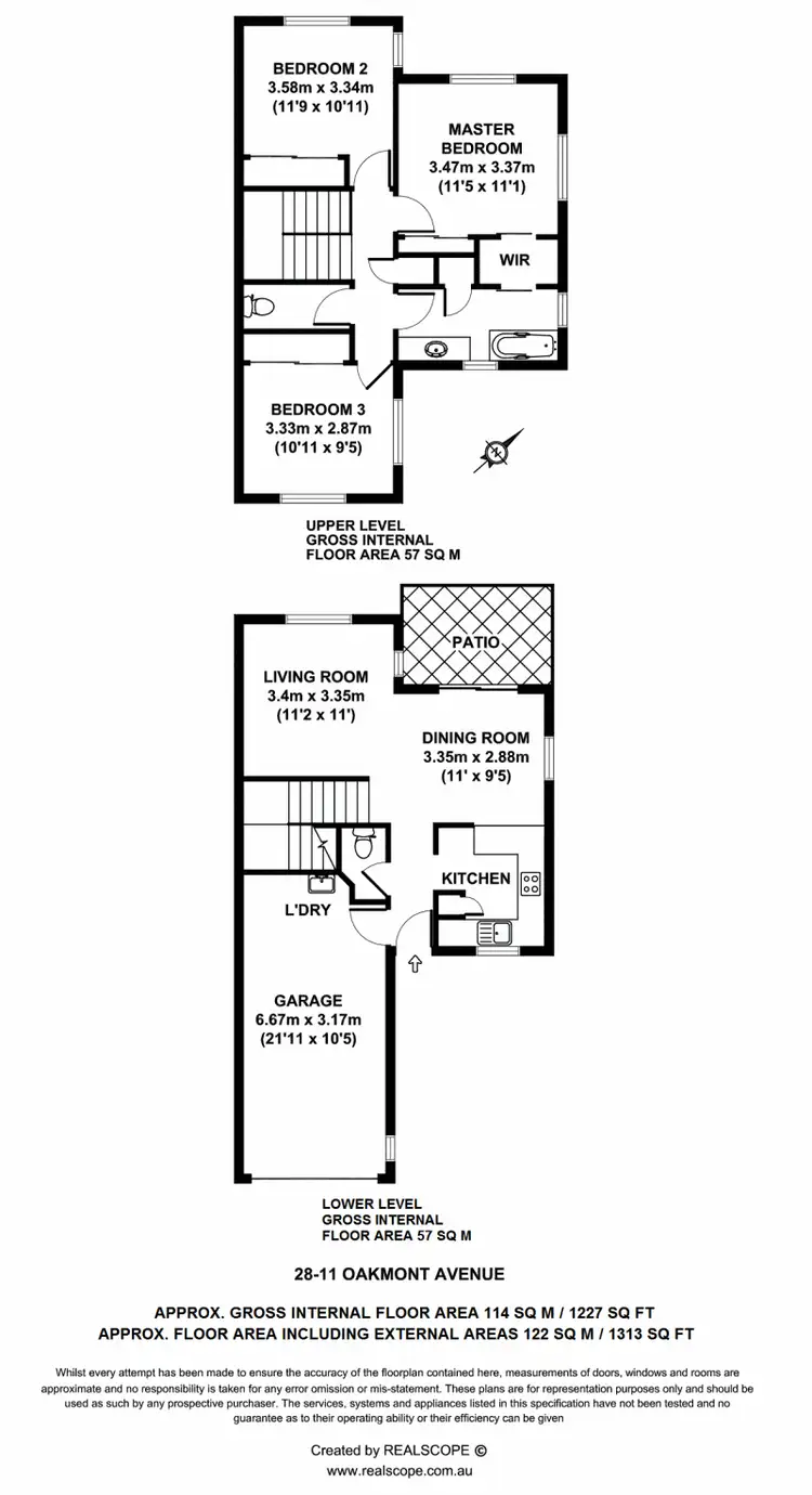 Floorplan of Homely townhouse listing, 28/11 Oakmont Ave, Oxley QLD