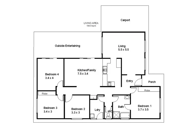 Floorplan of Homely house listing, 4 Hall Cres, Loxton SA
