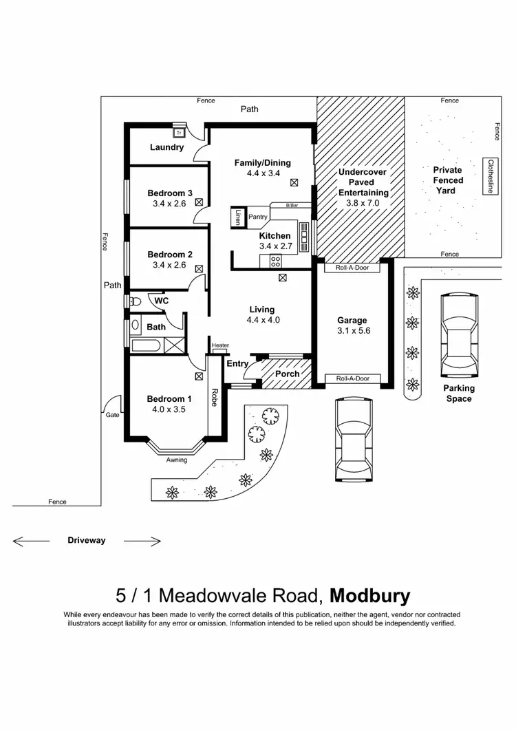 Floorplan of Homely house listing, 5/1 Meadowvale Rd, Modbury SA