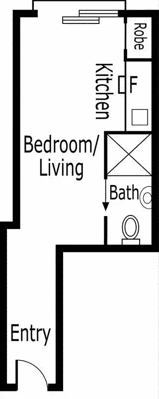 Floorplan of Homely apartment listing, 57/546 Flinders St, Melbourne (CBD) VIC