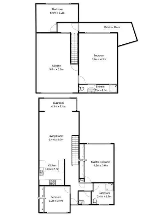 Floorplan of Homely other listing, 1/60 Oyster Point Rd, Banora Point NSW