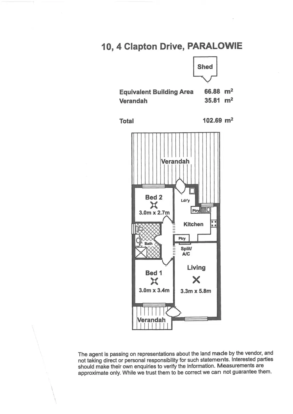 Floorplan of Homely unit listing, 10/4 Clapton Dr, Paralowie SA