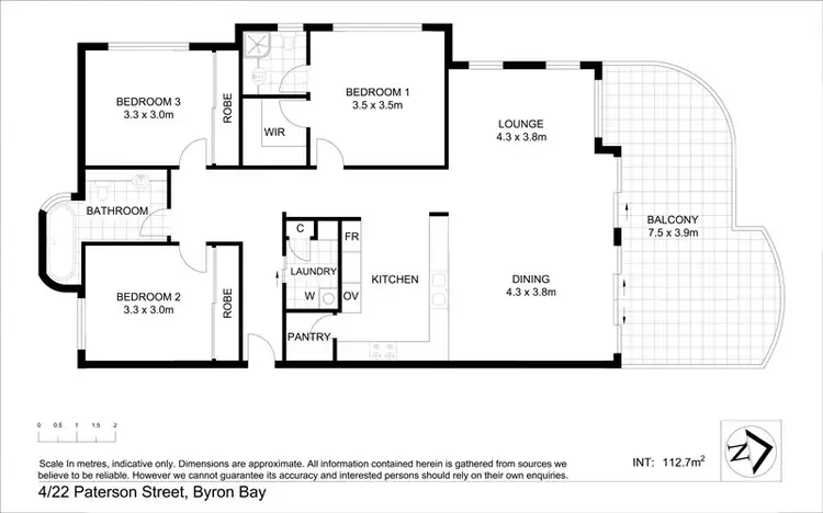 Floorplan of Homely apartment listing, 4/22 Paterson St, Byron Bay NSW
