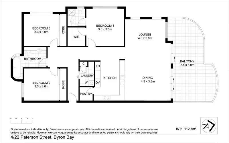 Floorplan of Homely apartment listing, 4/22 Paterson St, Byron Bay NSW