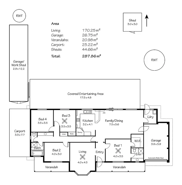 Floorplan of Homely house listing, 70 Sandergrove Rd, Strathalbyn SA