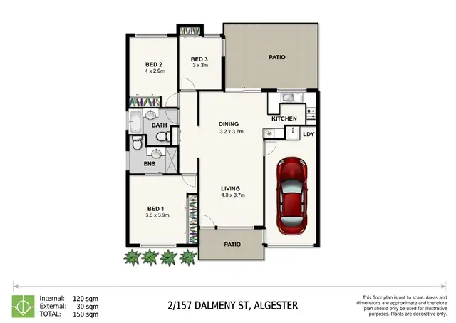 Floorplan of Homely villa listing, 2/157 Dalmeny St, Algester QLD