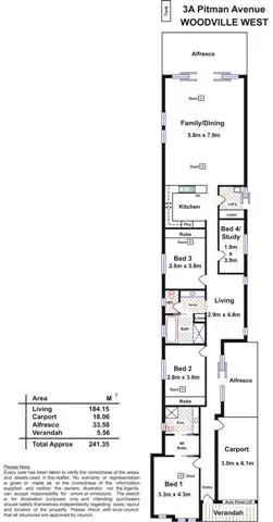 Floorplan of Homely house listing, 3a Pitman Ave, Woodville West SA