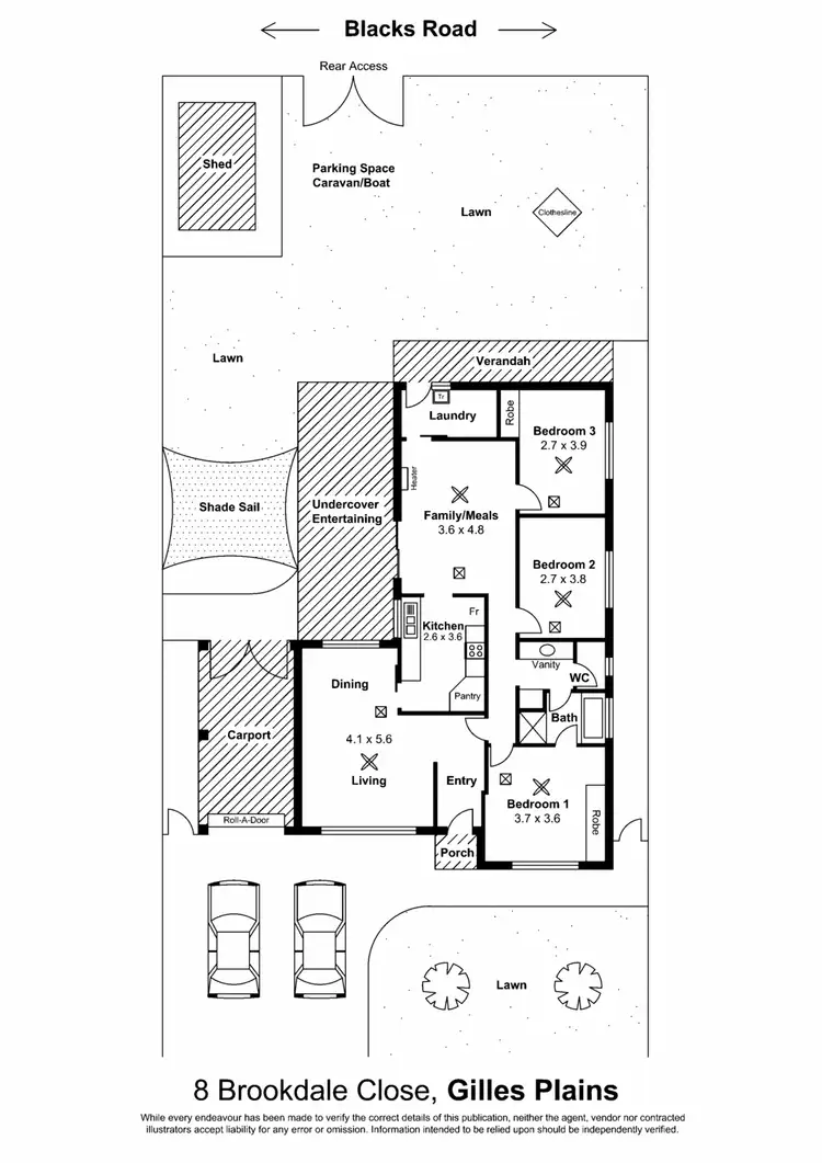 Floorplan of Homely house listing, 8 Brookdale Cl, Gilles Plains SA