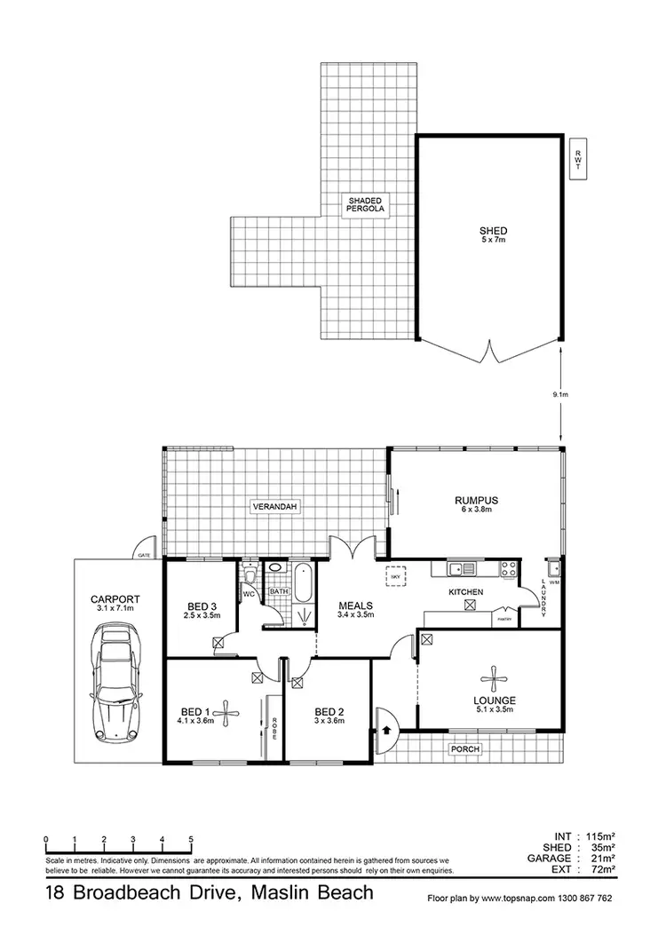 Floorplan of Homely house listing, 18 Broadbeach Dr, Maslin Beach SA