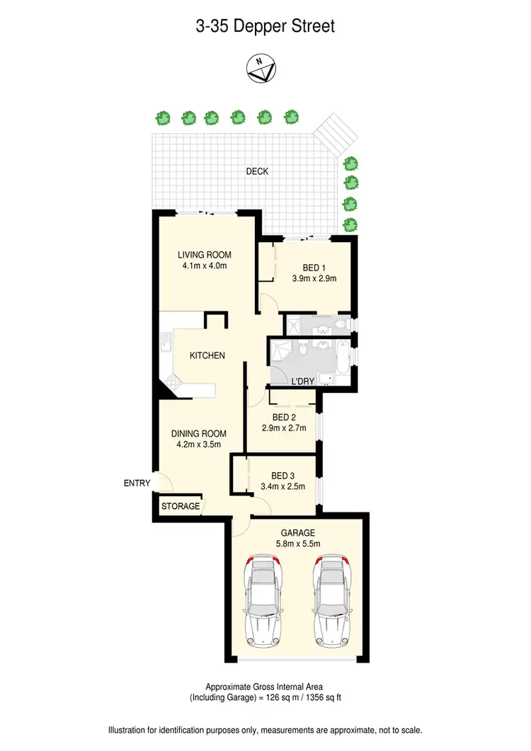 Floorplan of Homely apartment listing, 3/35 Depper St, St Lucia QLD