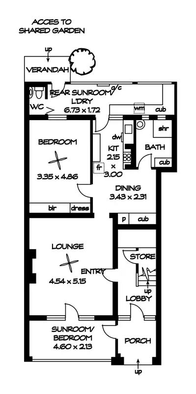 Floorplan of Homely house listing, 2/50 Esplanade, Semaphore SA