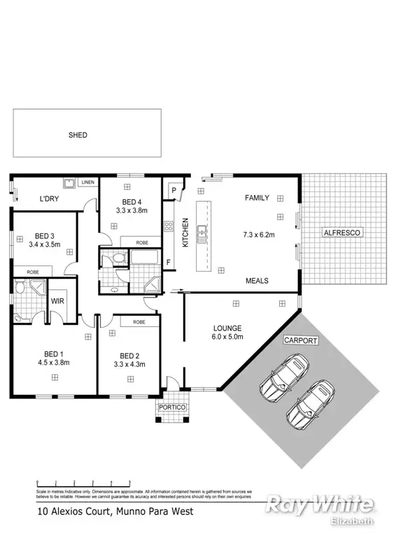 Floorplan of Homely house listing, 10 Alexios Ct, Munno Para West SA