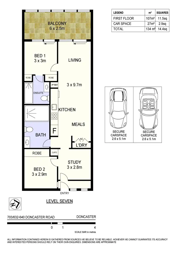 Floorplan of Homely apartment listing, 703/632-640 Doncaster Rd, Doncaster VIC