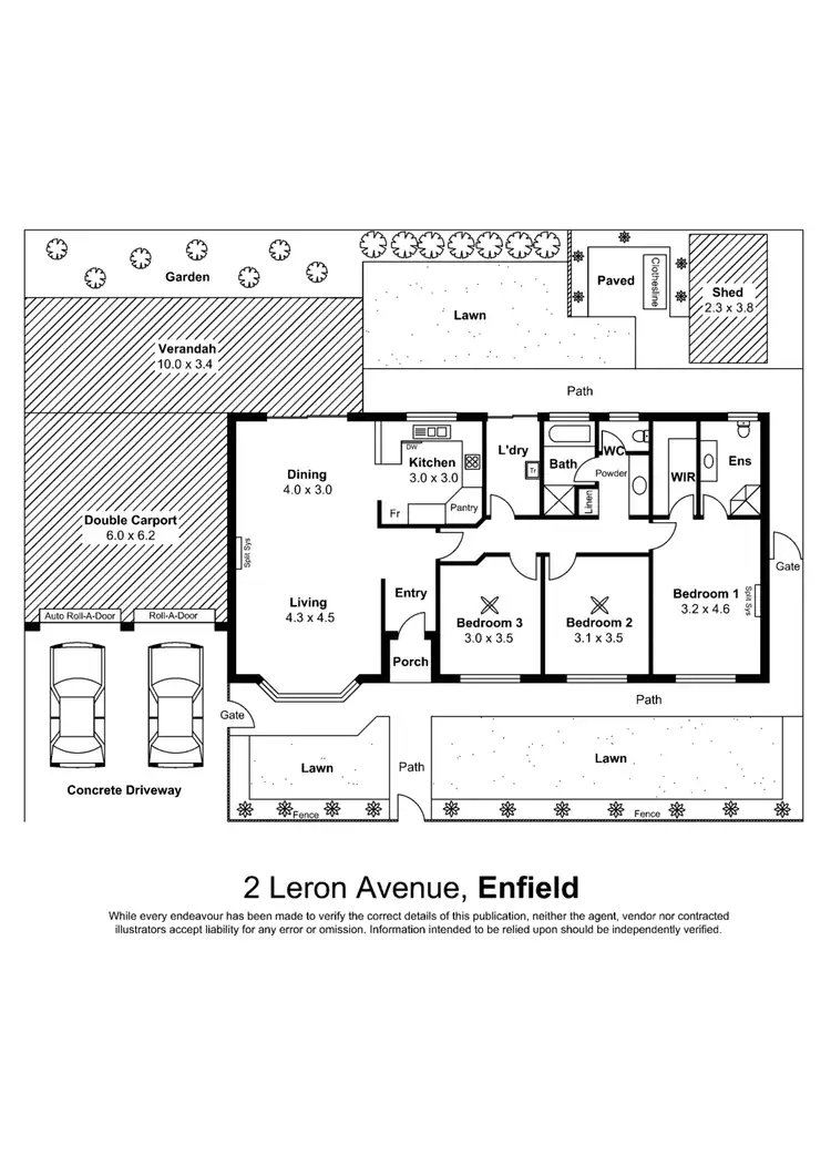 Floorplan of Homely house listing, 2 Leron Ave, Enfield SA