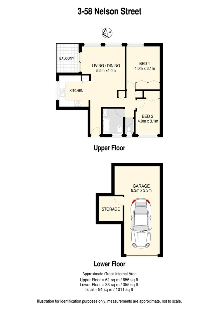 Floorplan of Homely unit listing, 3/58 Nelson St, Corinda QLD