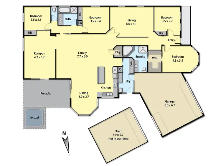 Floorplan of Homely house listing, 48 Burgundy Dr, Waurn Ponds VIC