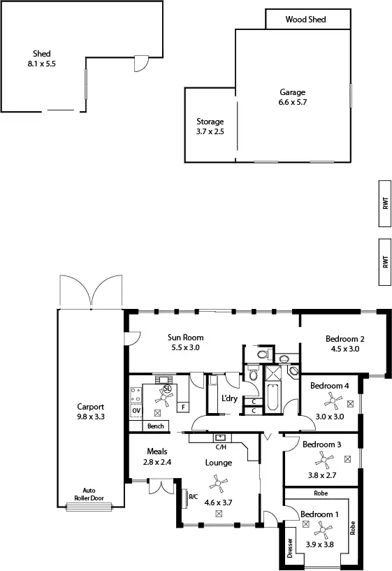 Floorplan of Homely house listing, 39 Hartley Rd, Flinders Park SA