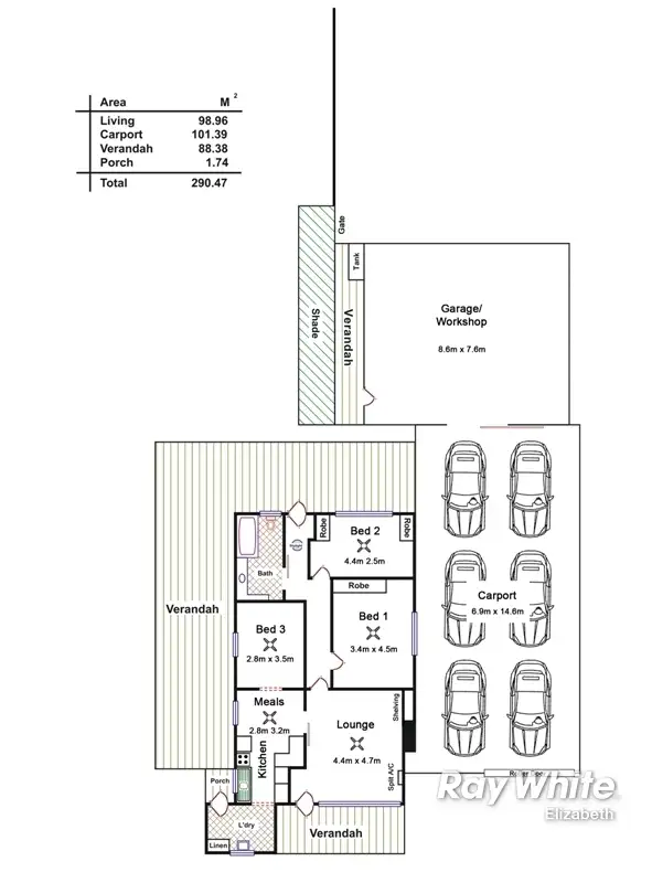 Floorplan of Homely house listing, 9 Underdown Rd, Elizabeth South SA
