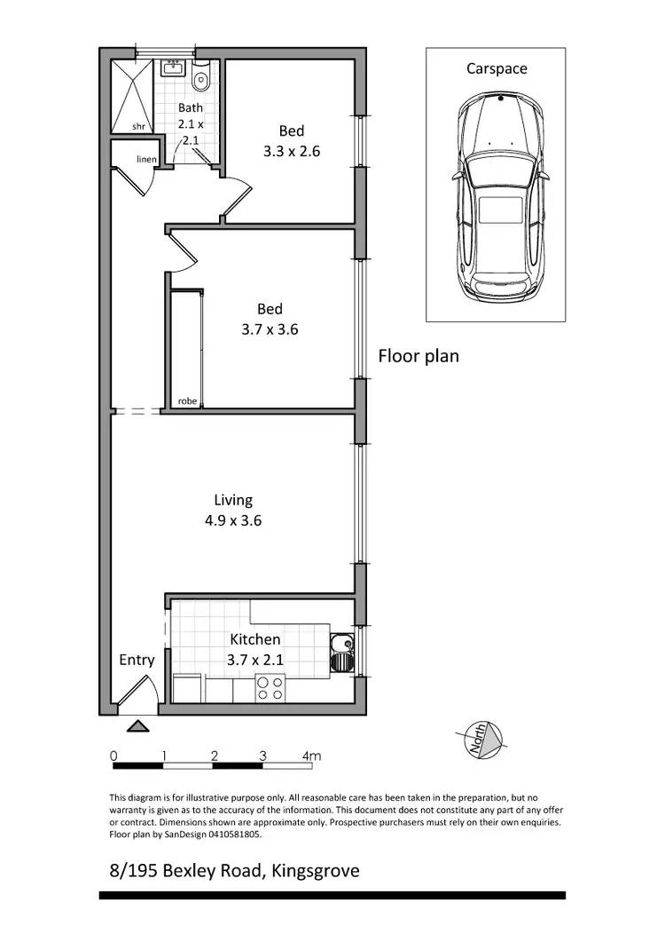 Floorplan of Homely house listing, 8/195 Bexley Rd, Kingsgrove NSW
