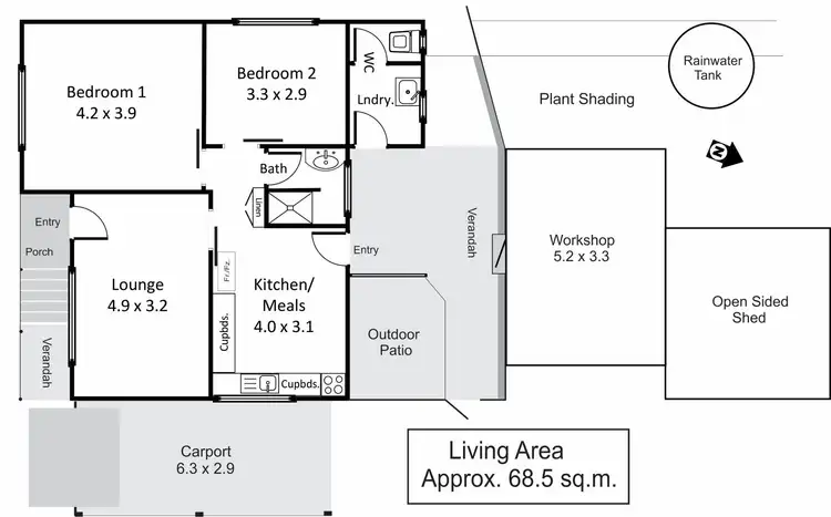 Floorplan of Homely house listing, 15047 Goyder Highway, Overland Corner SA 5330