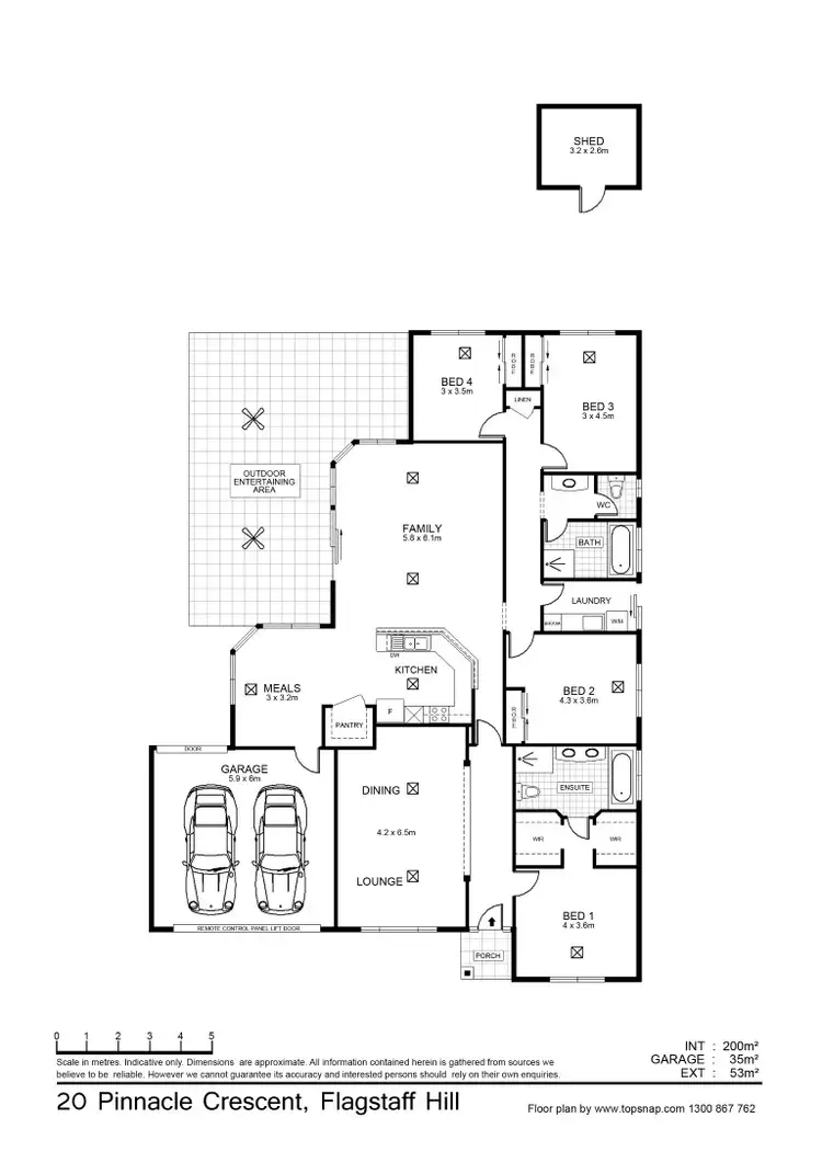 Floorplan of Homely house listing, 20 Pinnacle Cres, Flagstaff Hill SA