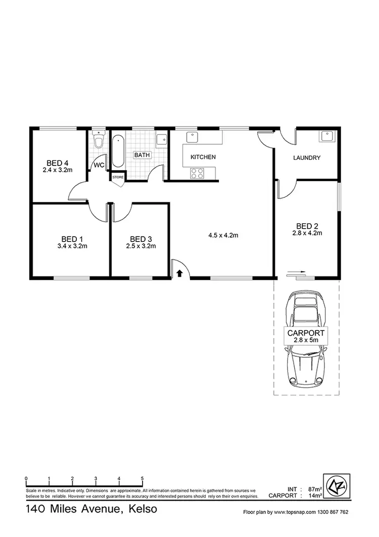 Floorplan of Homely house listing, 140 Miles Ave, Kelso QLD