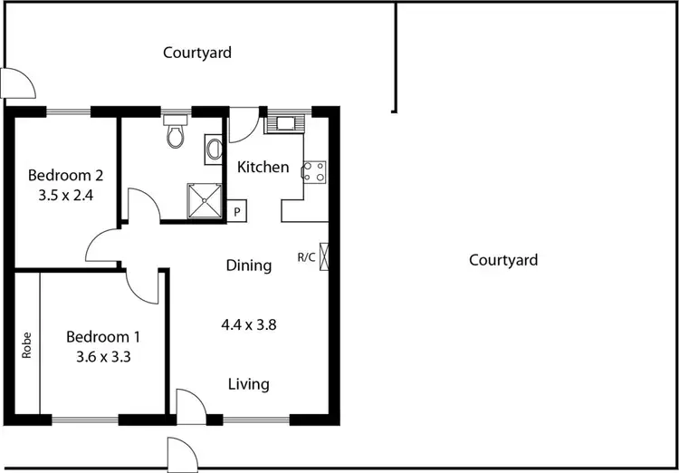 Floorplan of Homely unit listing, 1/14 Arthur St, Richmond SA