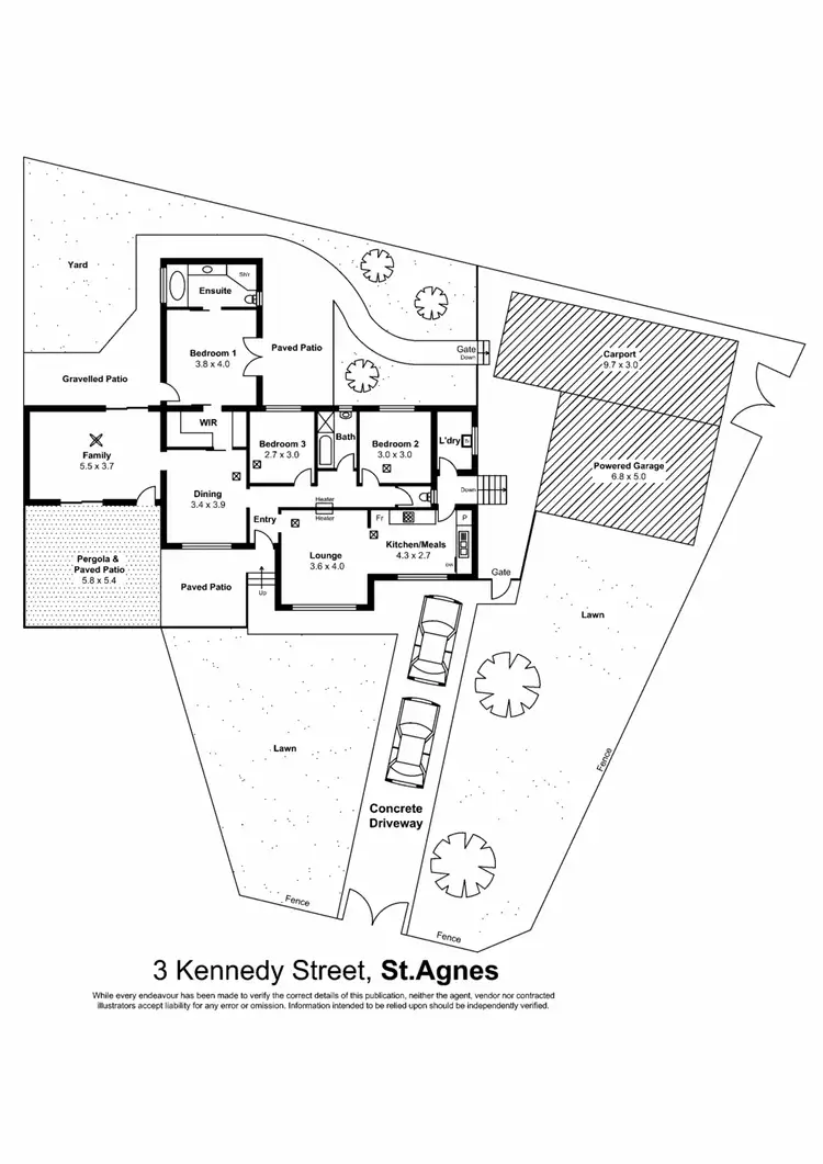 Floorplan of Homely house listing, 3 Kennedy St, St Agnes SA