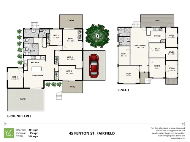 Floorplan of Homely house listing, 45 Fenton St, Fairfield QLD