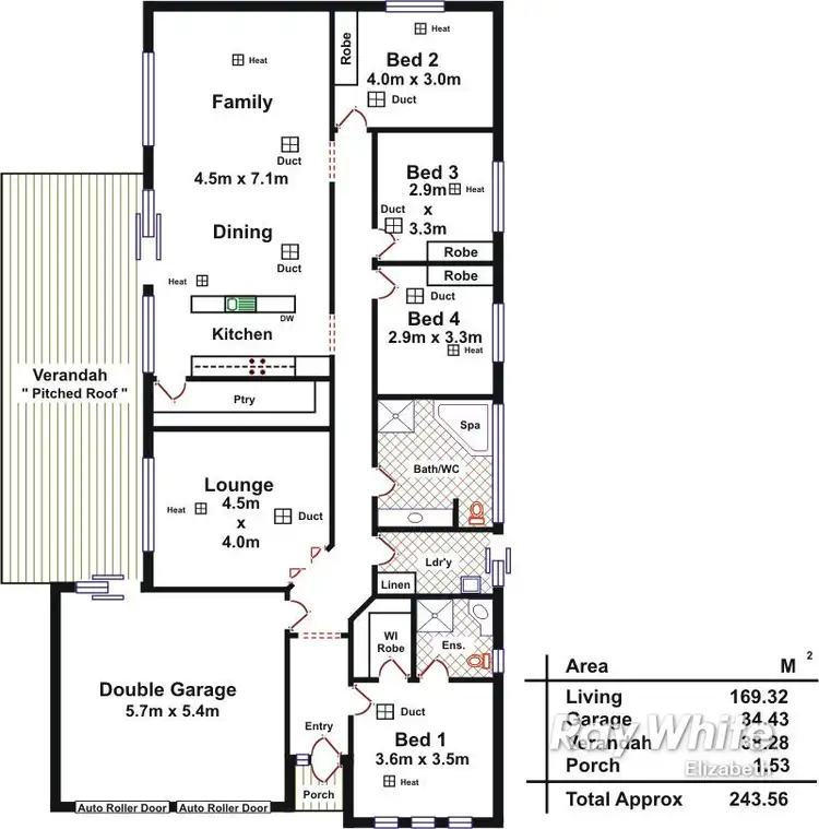 Floorplan of Homely house listing, 16 Oxford Dr, Andrews Farm SA