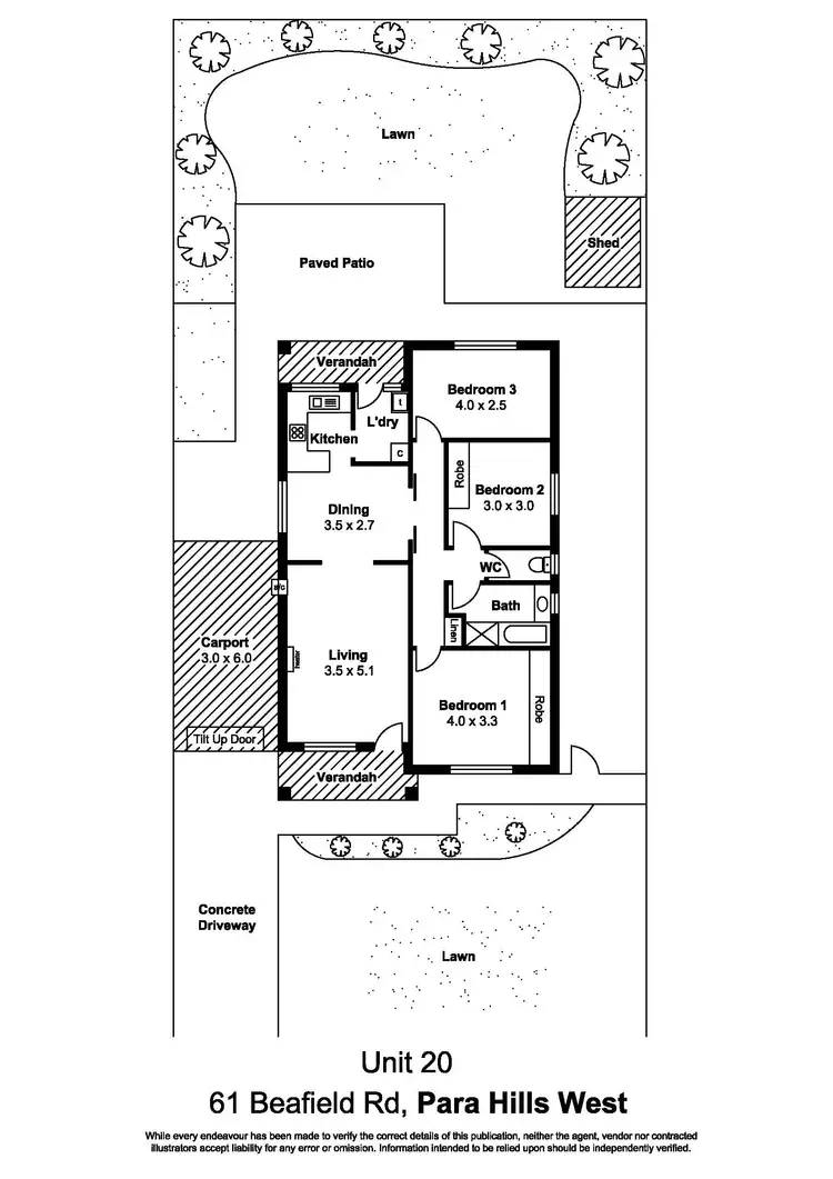 Floorplan of Homely house listing, Unit 20/61 Beafield Rd, Para Hills West SA