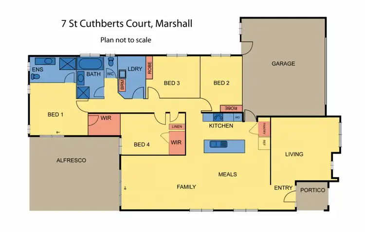 Floorplan of Homely house listing, 7 St Cuthberts Ct, Marshall VIC