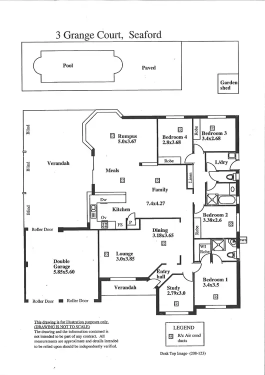 Floorplan of Homely house listing, 3 Grange Ct, Seaford SA