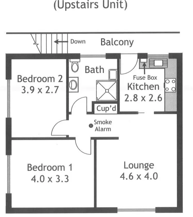 Floorplan of Homely unit listing, 4/94 Glyde St, Albert Park SA