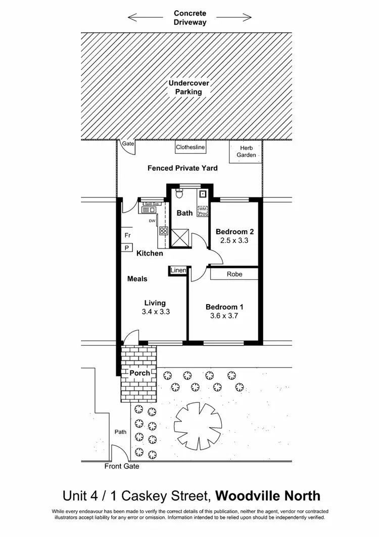 Floorplan of Homely unit listing, 4/1 Caskey St, Woodville North SA