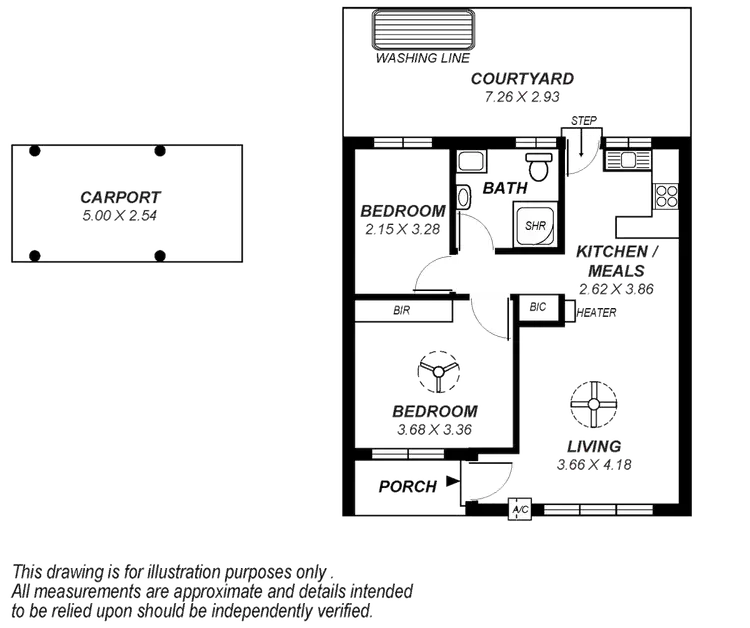 Floorplan of Homely unit listing, 2/696 Marion Rd, Marion SA