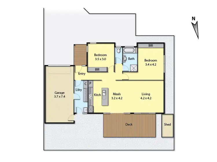 Floorplan of Homely unit listing, 2/20 Church St, Grovedale VIC
