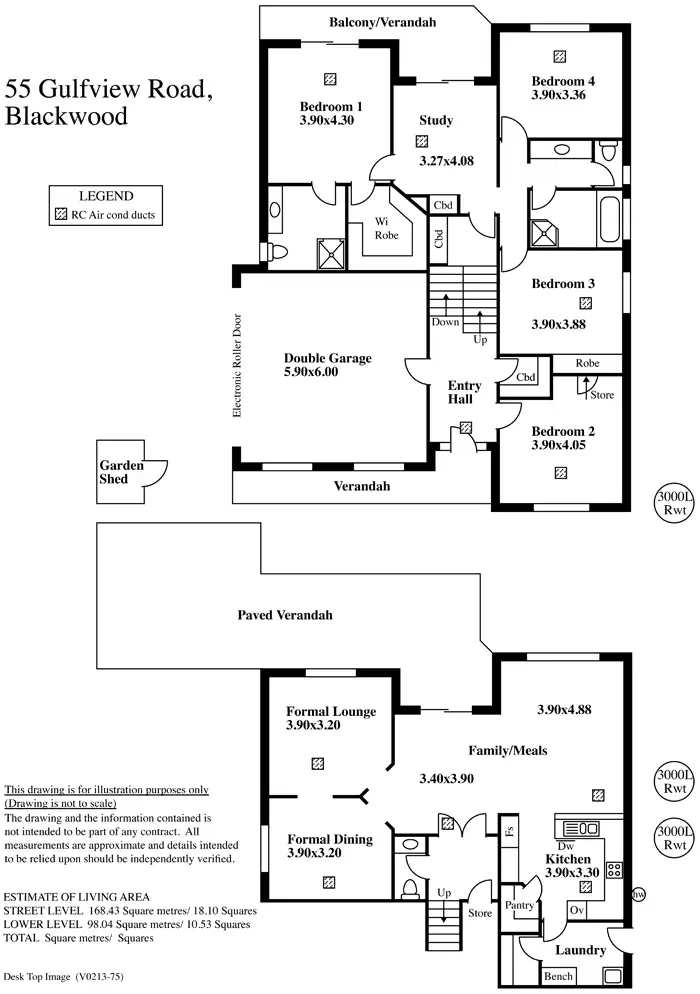 Floorplan of Homely house listing, 55 Gulfview Rd, Blackwood SA