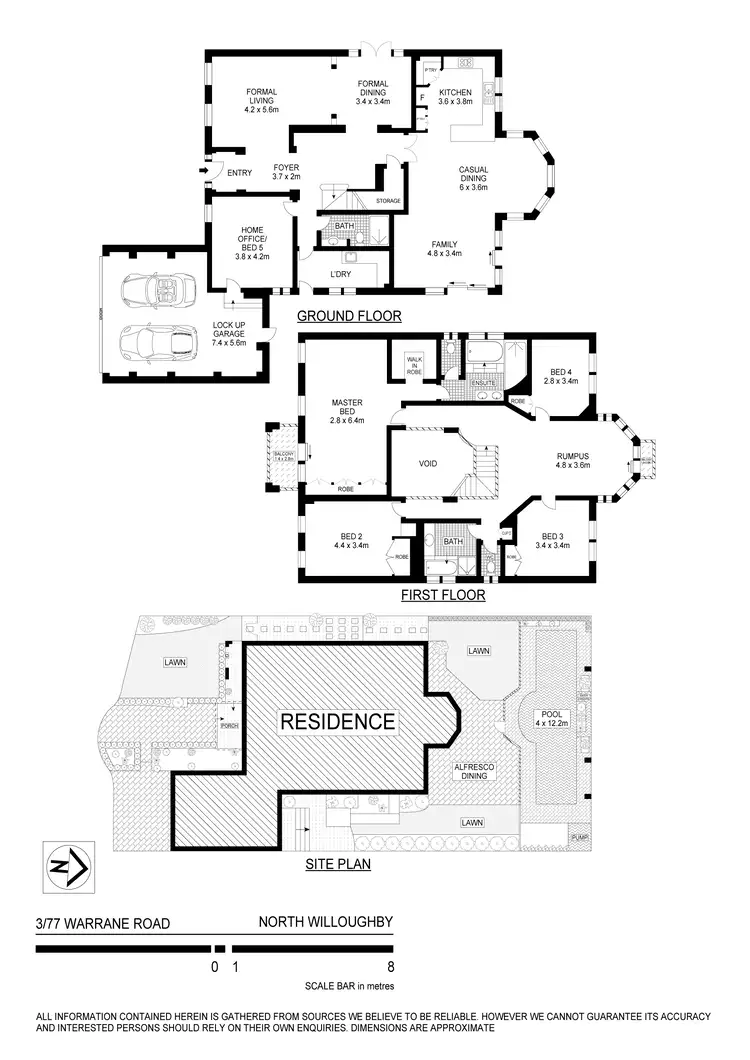 Floorplan of Homely house listing, Residence 3, 77 Warrane Rd, Willoughby NSW