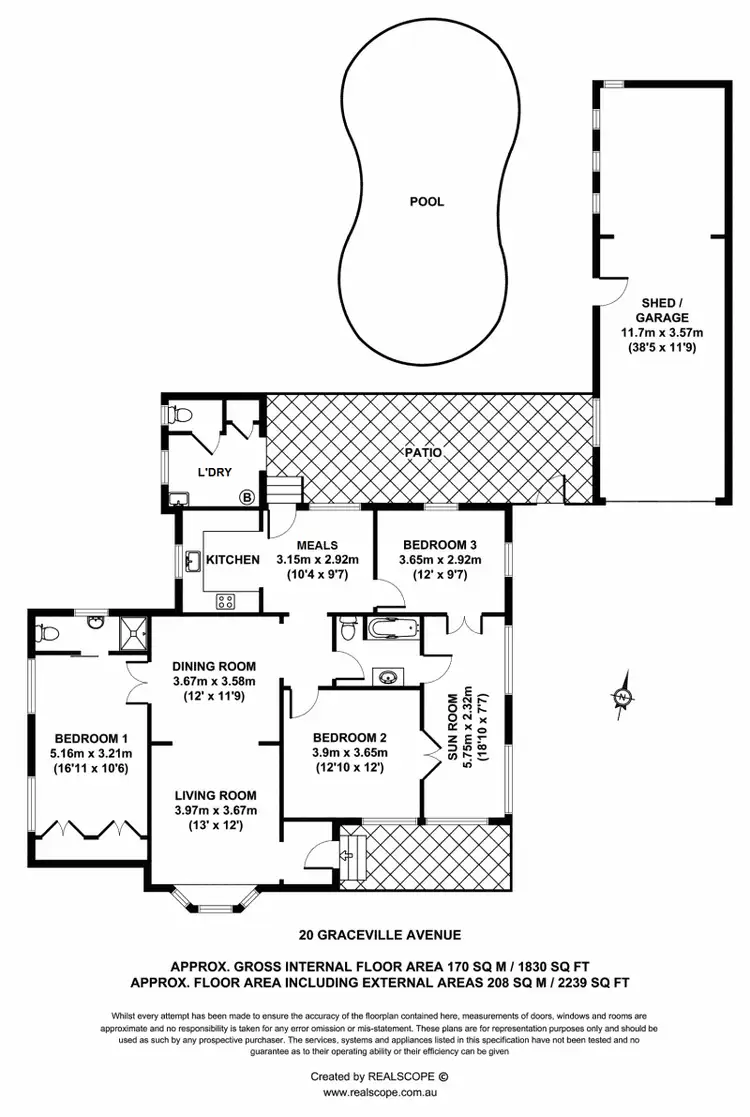 Floorplan of Homely house listing, 20 Graceville Ave, Graceville QLD