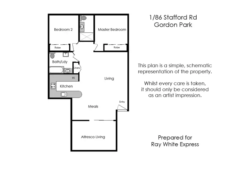 Floorplan of Homely apartment listing, 1/86 Stafford Rd, Gordon Park QLD