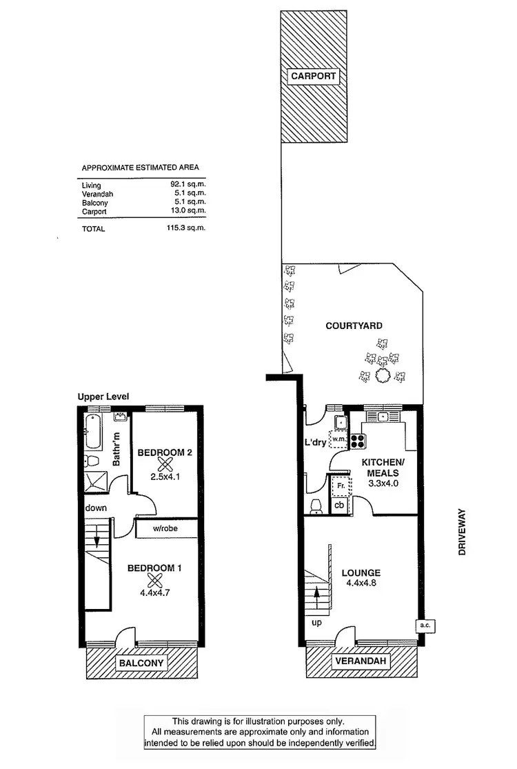 Floorplan of Homely townhouse listing, 3/3 Cluny Ave, Walkerville SA