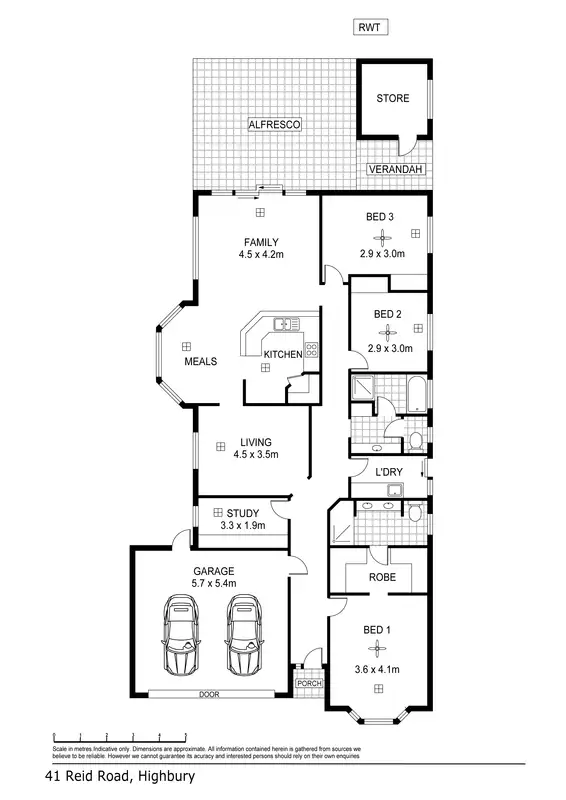 Floorplan of Homely house listing, 41 Reids Rd, Highbury SA