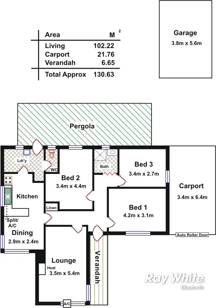 Floorplan of Homely house listing, 18 Laverstock Rd, Elizabeth North SA