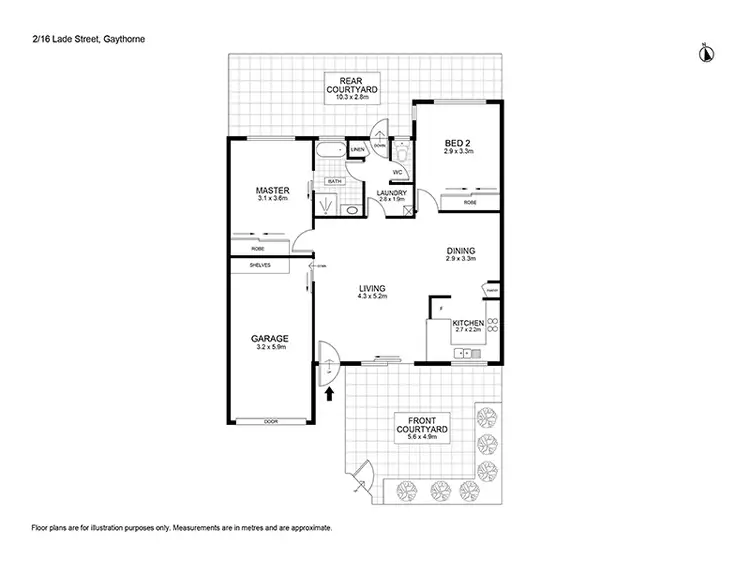 Floorplan of Homely townhouse listing, 2/16 Lade St, Gaythorne QLD